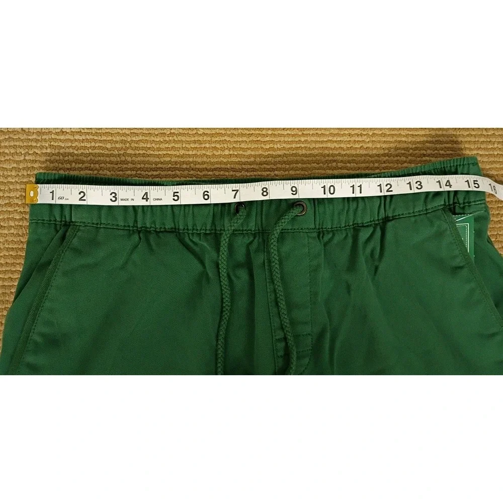L.L.Bean Comfort Stretch Dock Pants Green Pull On  Mens Sz M 34